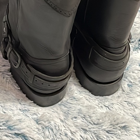 Old Corral Mens Black Harness Square Toed Boots Size 11.5 - Picture 12 of 15